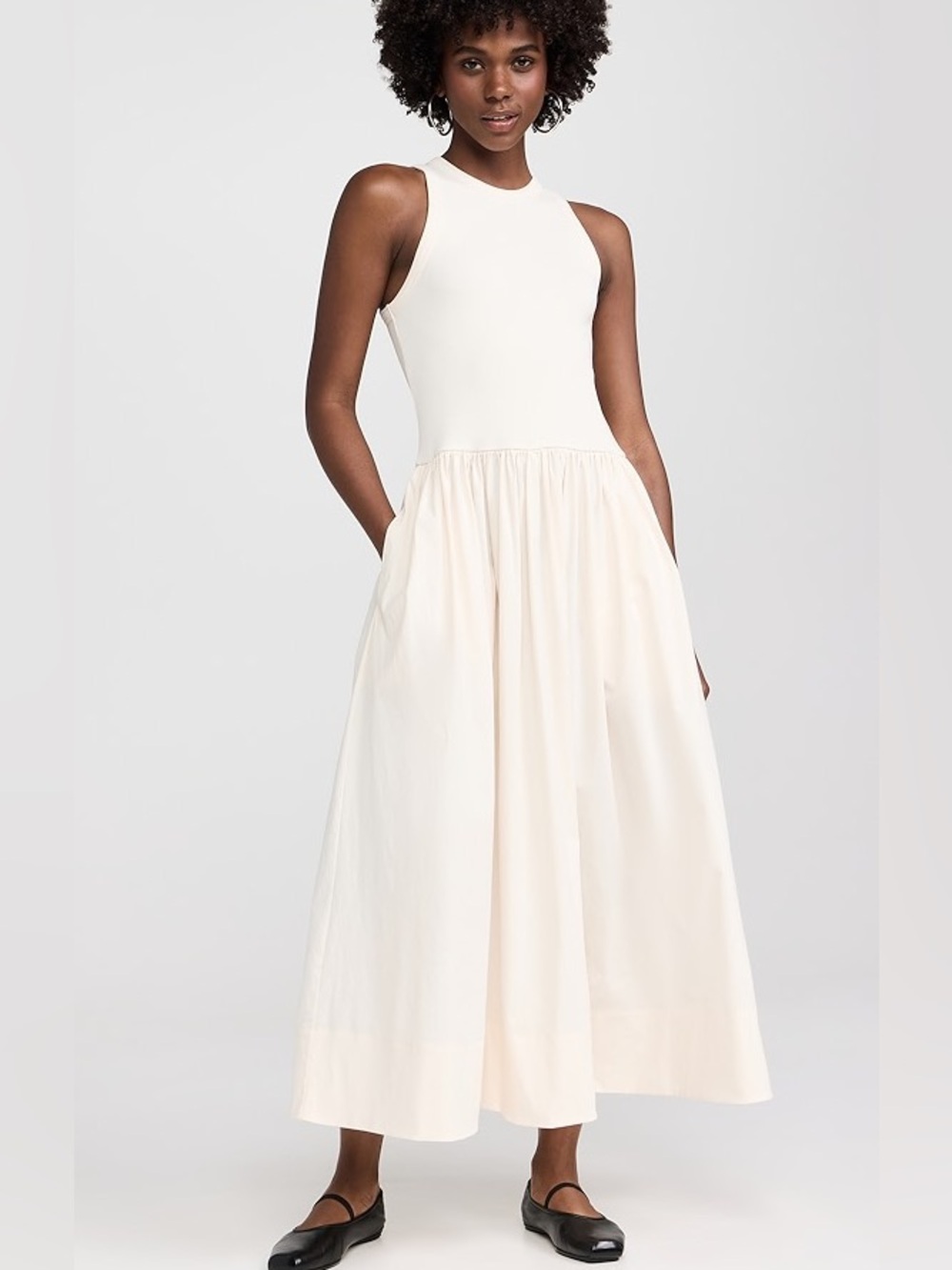 Sold Out NYC RSVP midi dress Cream Color Womens size small NWT